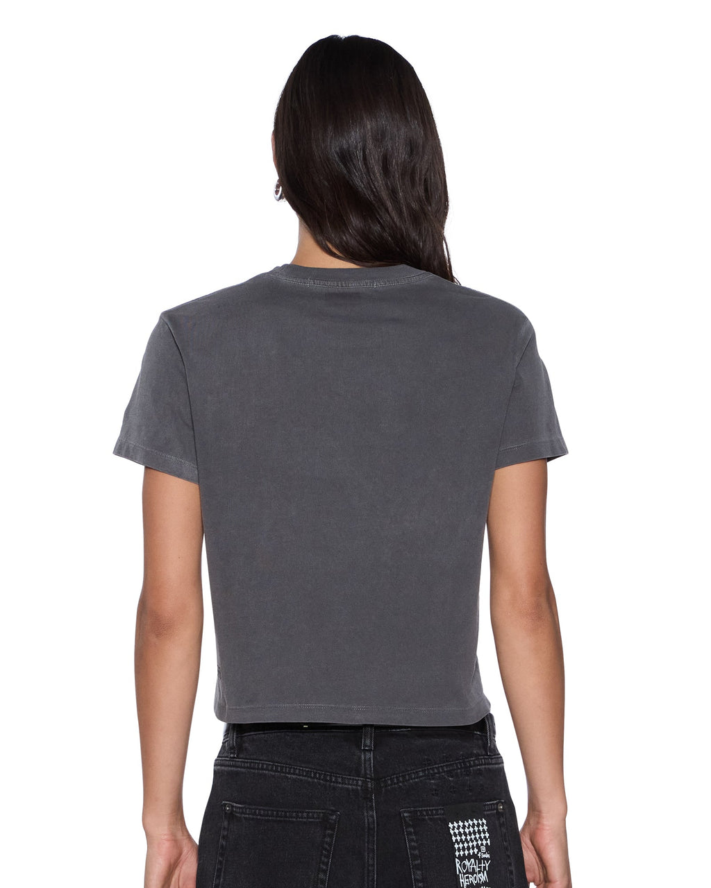 WOMENS SHRUNKEN SS TEE CHARCOAL TEES