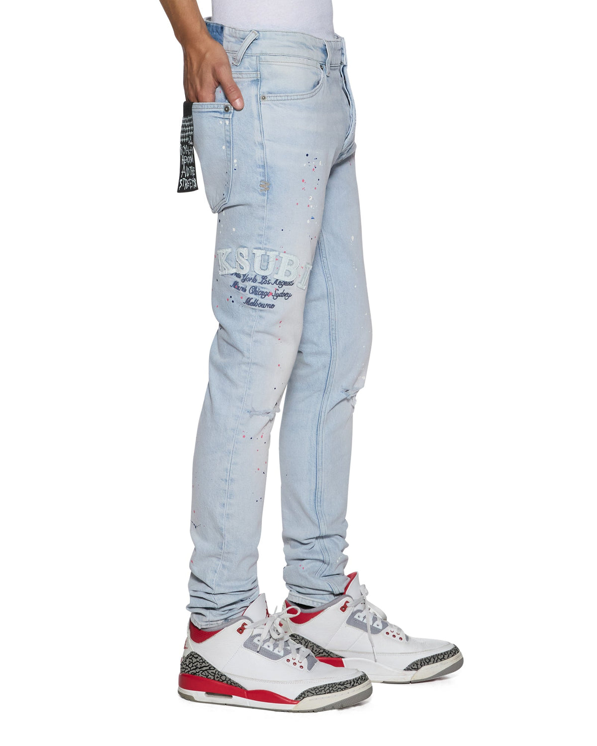 Mens Van Winkle Kstellar Genesis Skinny Denim Jeans - Denim