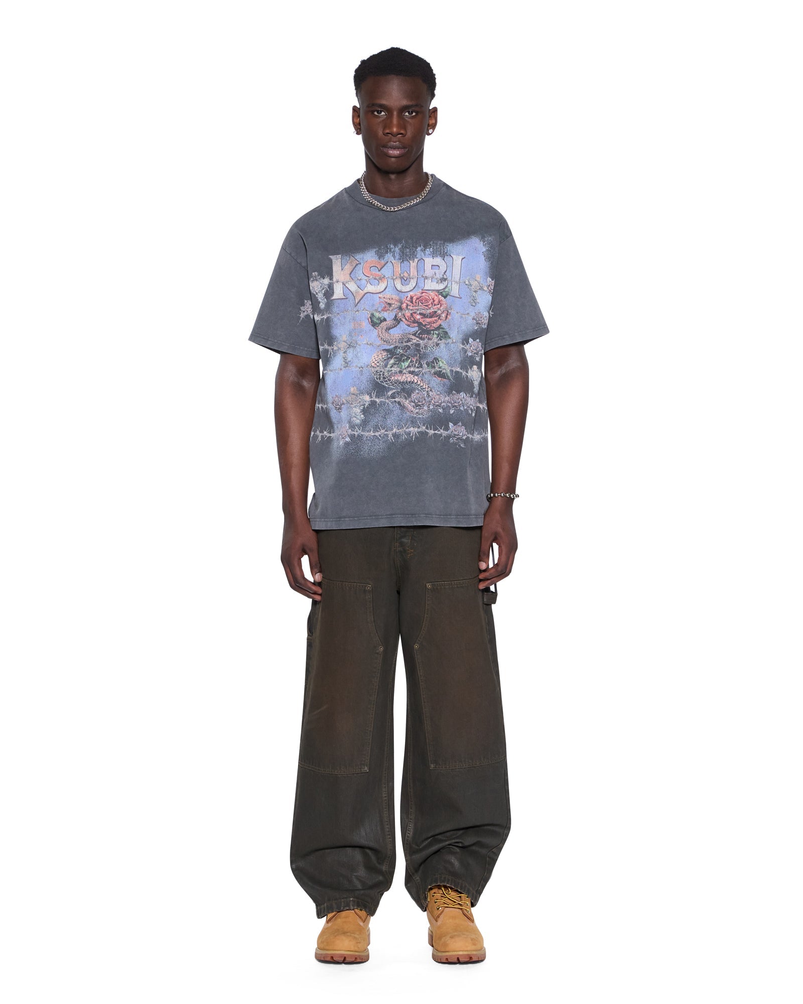 MENS  DEATH SNAKE EKCESS SS TEE RHINO OVERSIZED TEES