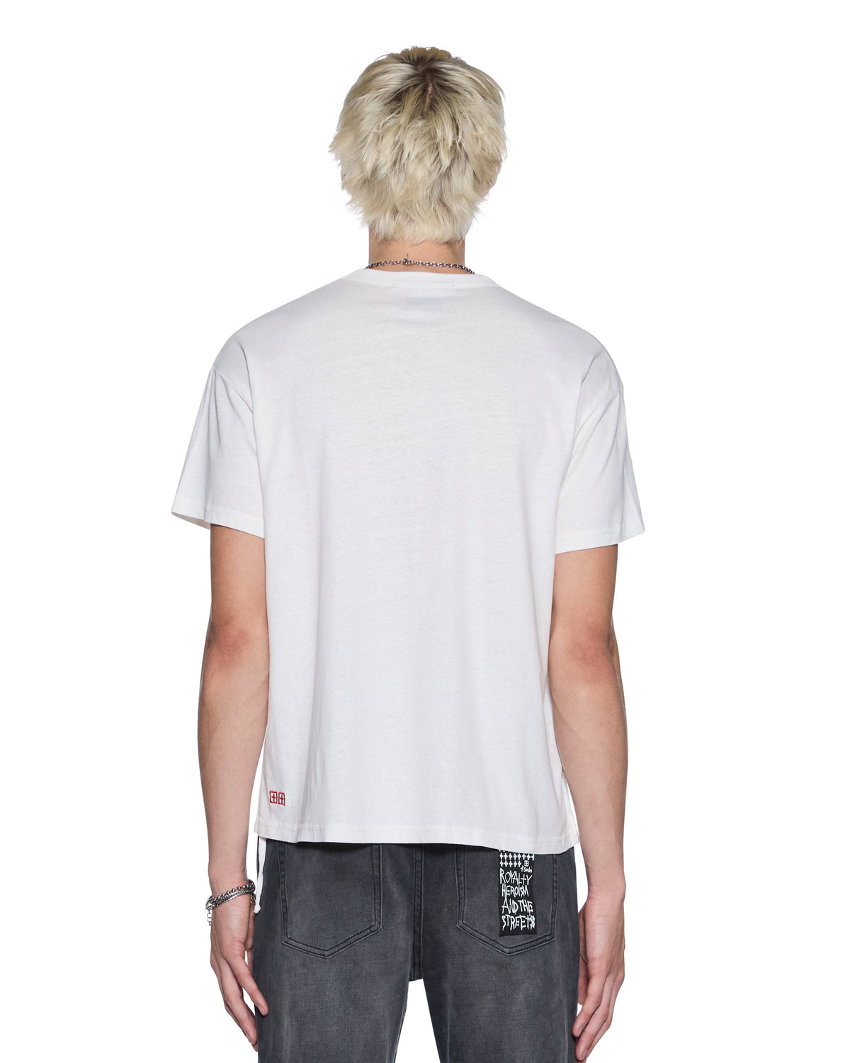 Mens Panthera Sid Ss Tee Vintage White Slim Tees - Beige