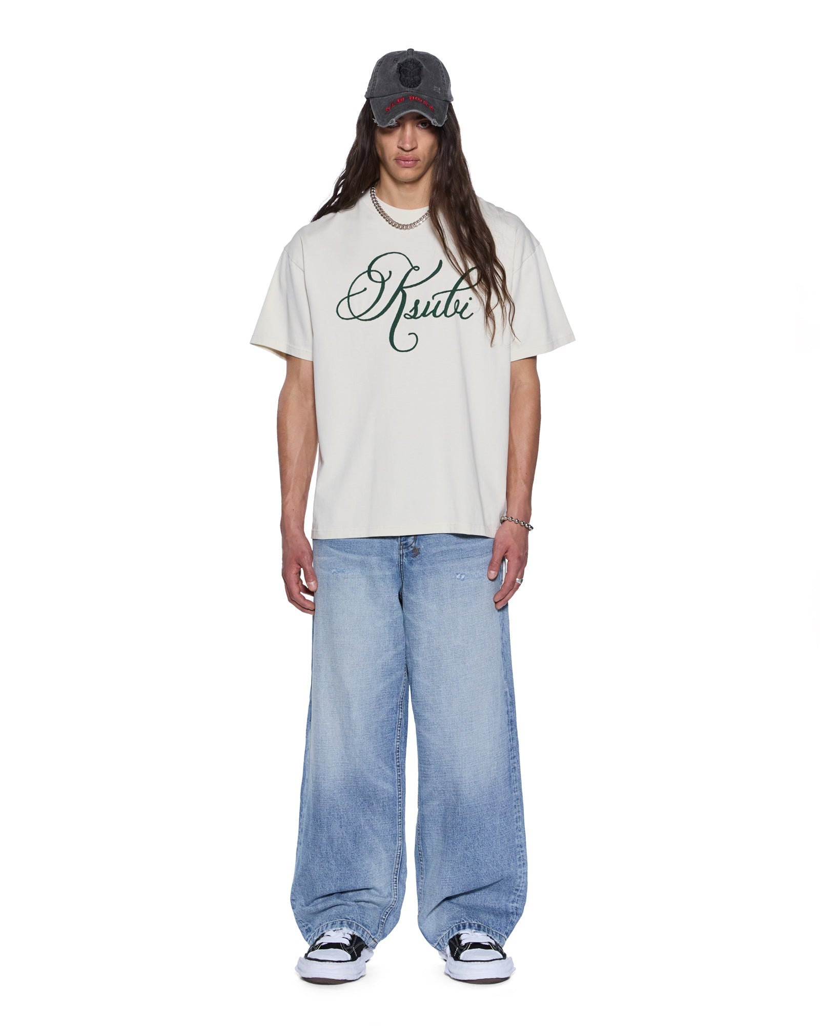 MENS  PRESTIGE BIGGIE SS TEE ANTIQUE WHITE OVERSIZED TEES