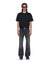 MENS  SID LINEN SS TEE JET BLACK SLIM TEES