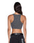 WOMENS  1999 ORIGIN CROPPED TANK CHARCOAL SLIM TEES