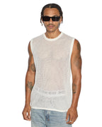 MENS NETWORTH TANK WHITE TEES
