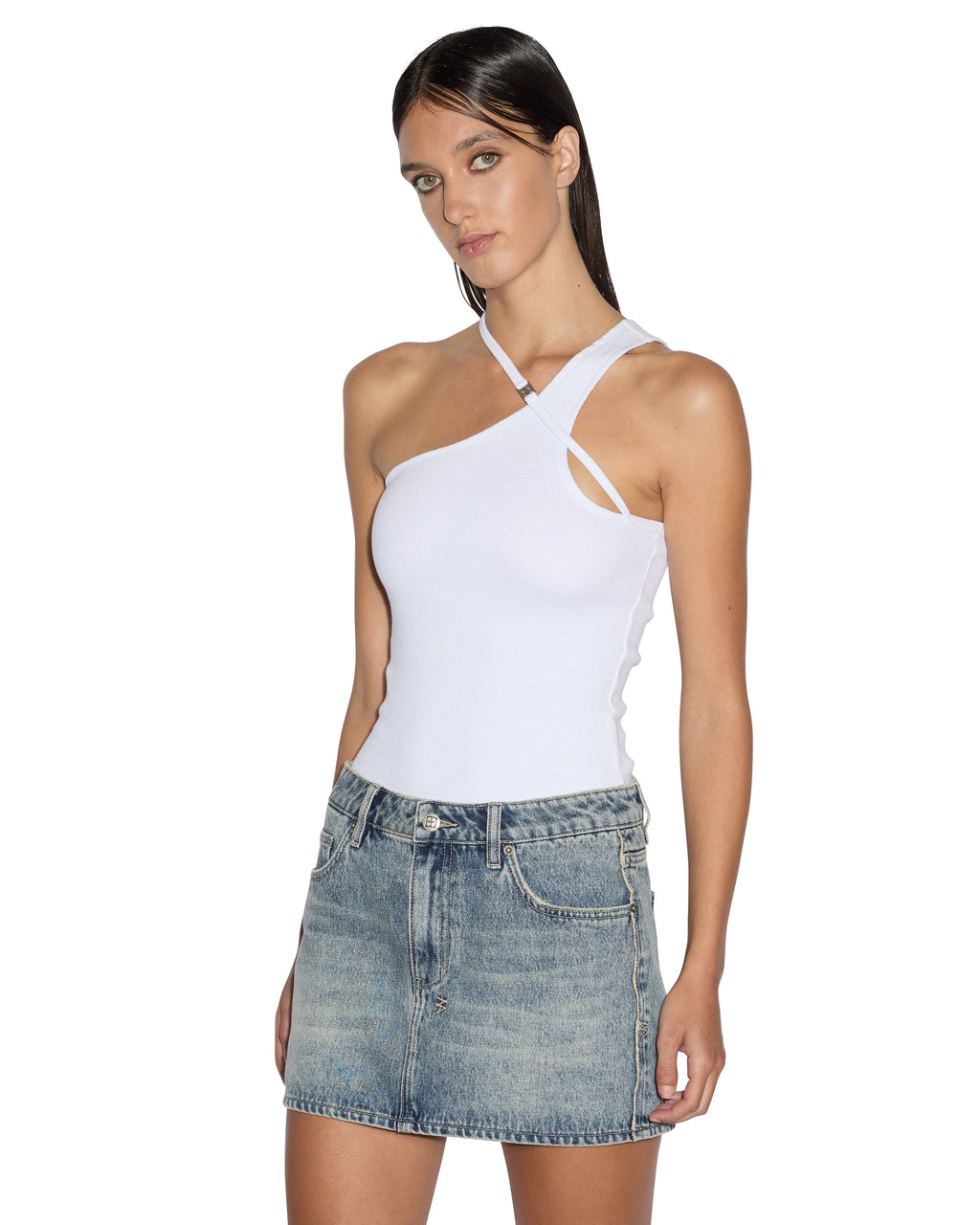 WOMENS SCORE TANK WHITE TEES