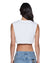 WOMENS  LABELS CROP TANK WHITE SLIM TEES
