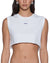 WOMENS  LABELS CROP TANK WHITE SLIM TEES