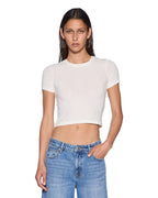 Womens Baby Ss Tee White Cropped Tees - White