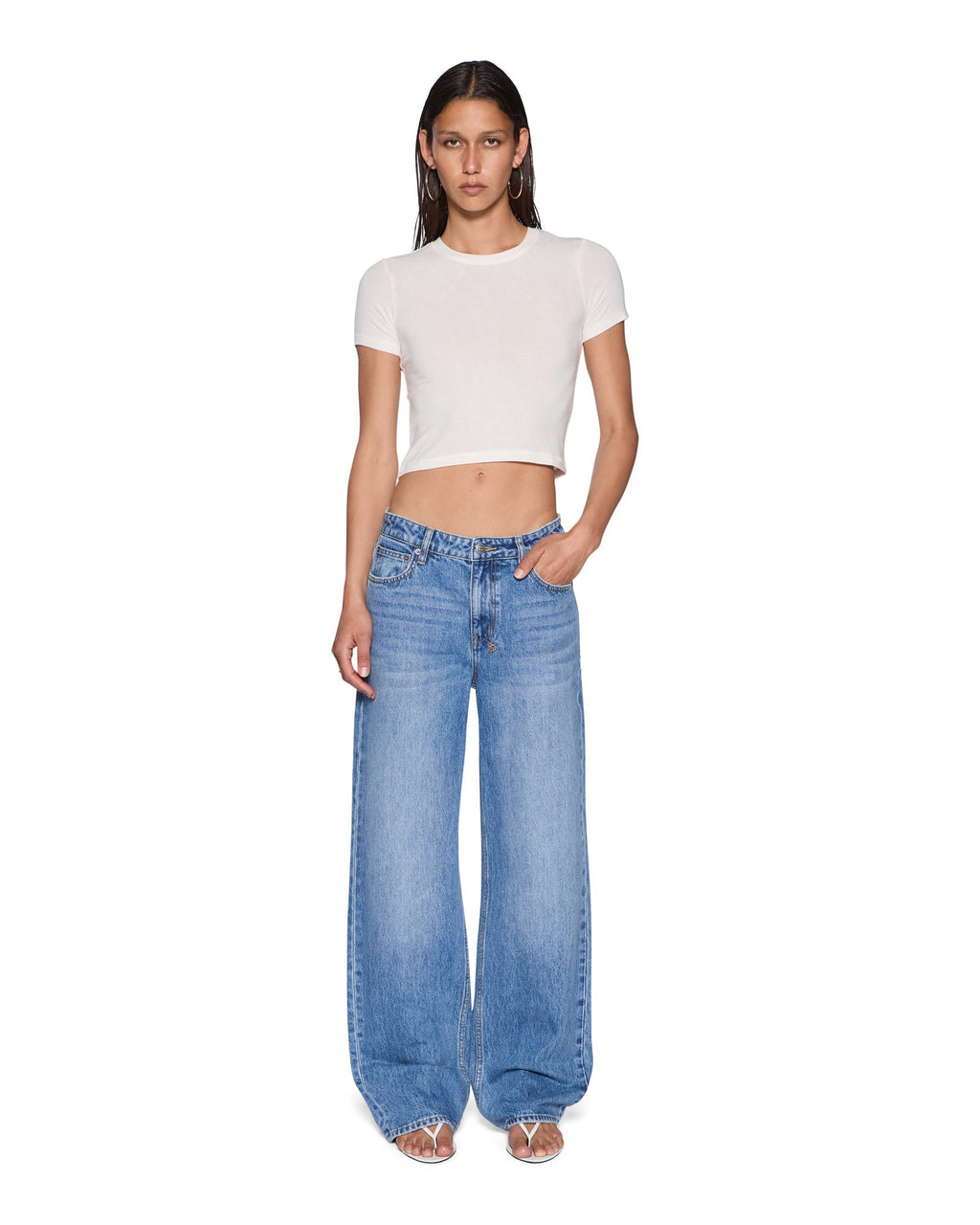Womens Baby Ss Tee White Cropped Tees - White
