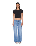 Womens Baby Ss Tee Black Cropped Tees - Black