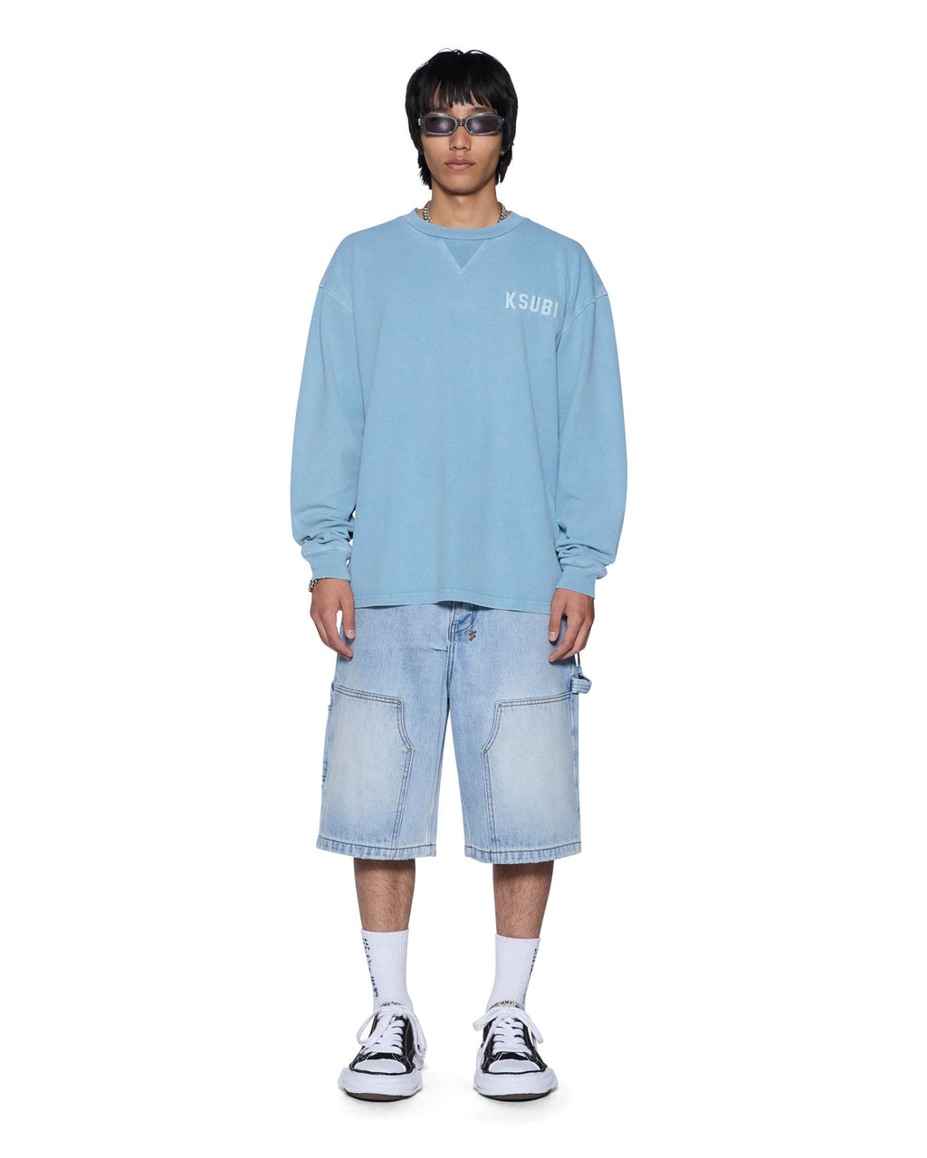 MENS K-LOCK EKCESS LS TEE SUMMER BLUE TEES