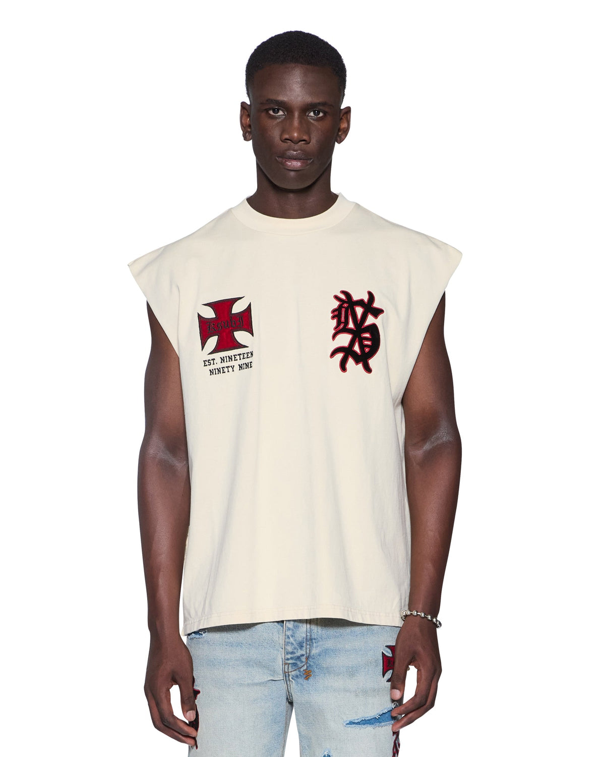 MENS LEAGUE EKCESS CUT OFF DESERT TEES