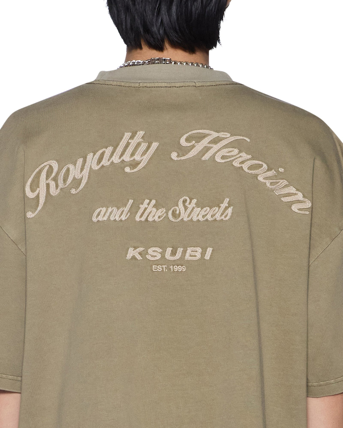 Mens Royalty Halen Ss Tee Militant Baggy Tees - Khaki