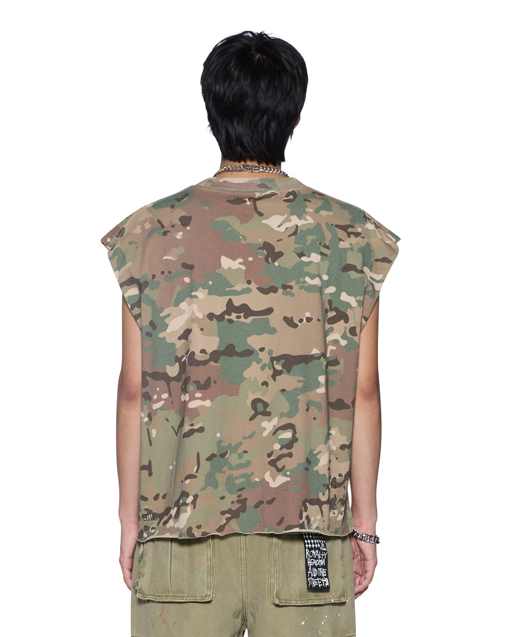 MENS STATE EKCESS CUT OFF WOODLAND TEES