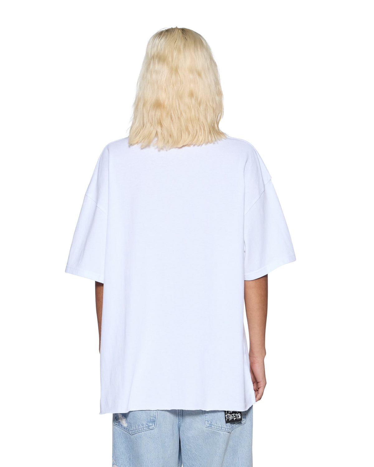 Womens Sott Stamp Boyfriend Ss Tee White Oversized Tees - White