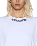 Womens Sott Stamp Boyfriend Ss Tee White Oversized Tees - White