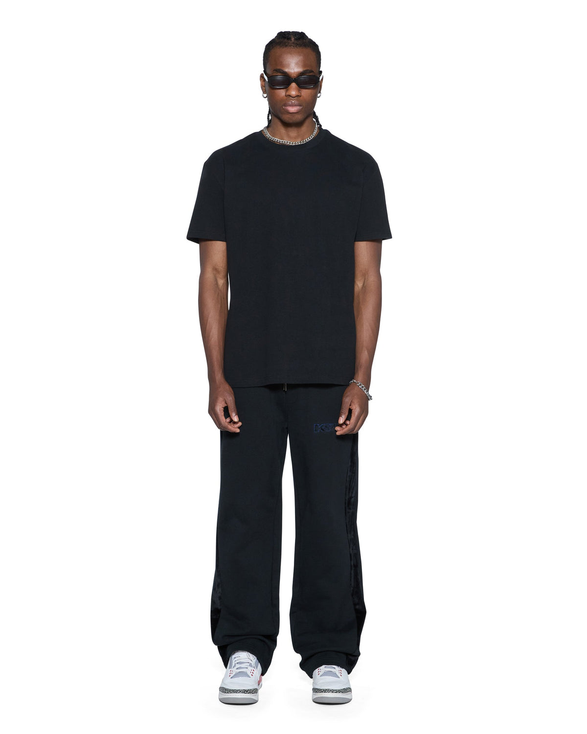 Mens 4x4 Luxe Synthesis Trak Pant Cobalt Black Regular Pants - Black