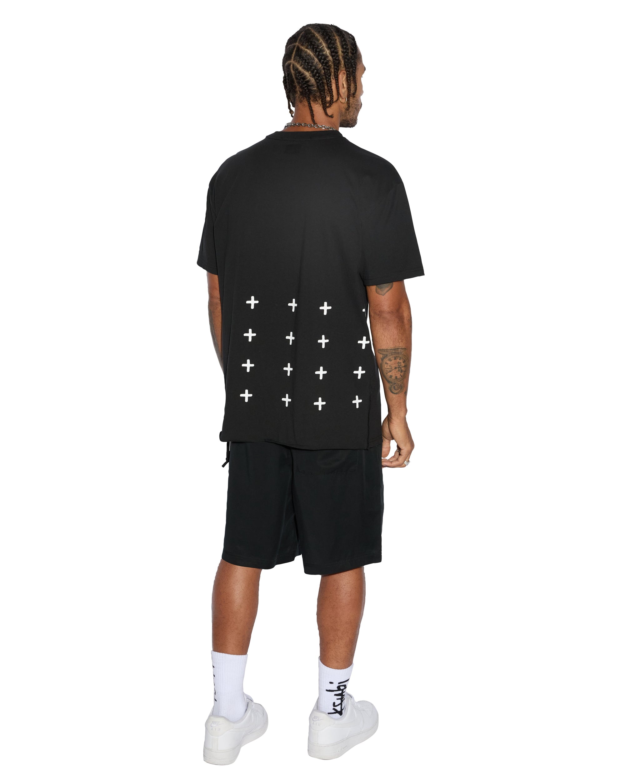 MENS  ALL DAY BIGGIE SS TEE JET BLACK OVERSIZED TEES