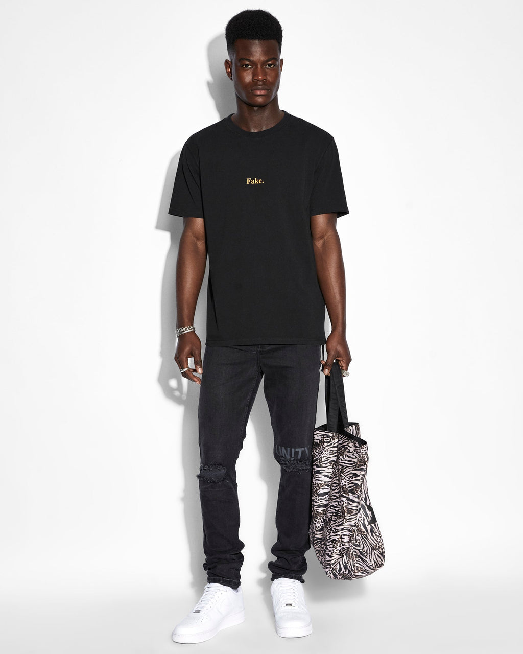 Mens Chitch Krow Unity Slim Denim Jeans - Black