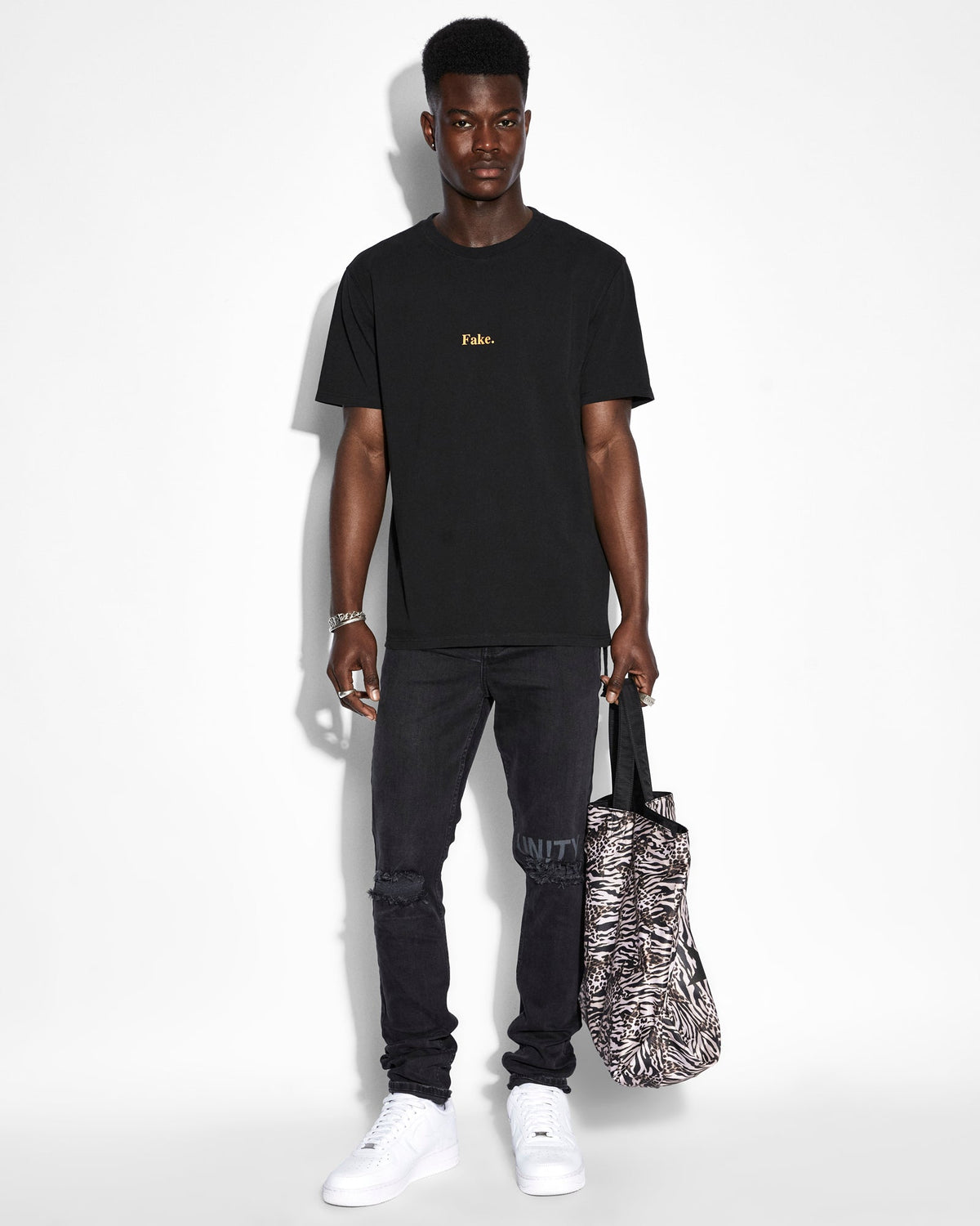 Mens Chitch Krow Unity Slim Denim Jeans - Black