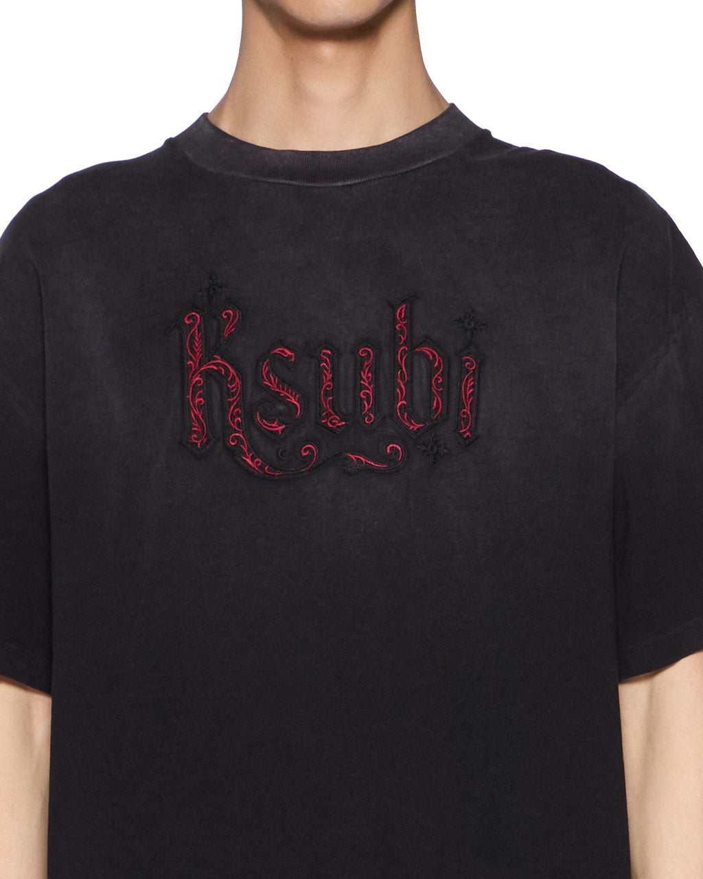 Mens Kstudio Halen Ss Tee Black Fade Baggy Tees - Black