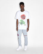 Mens Pixel Biggie Ss Tee Tru White Oversized Tees - White