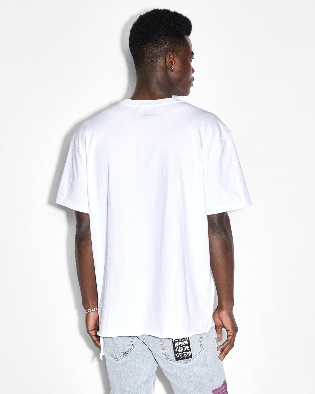 Mens Pixel Biggie Ss Tee Tru White Oversized Tees - White