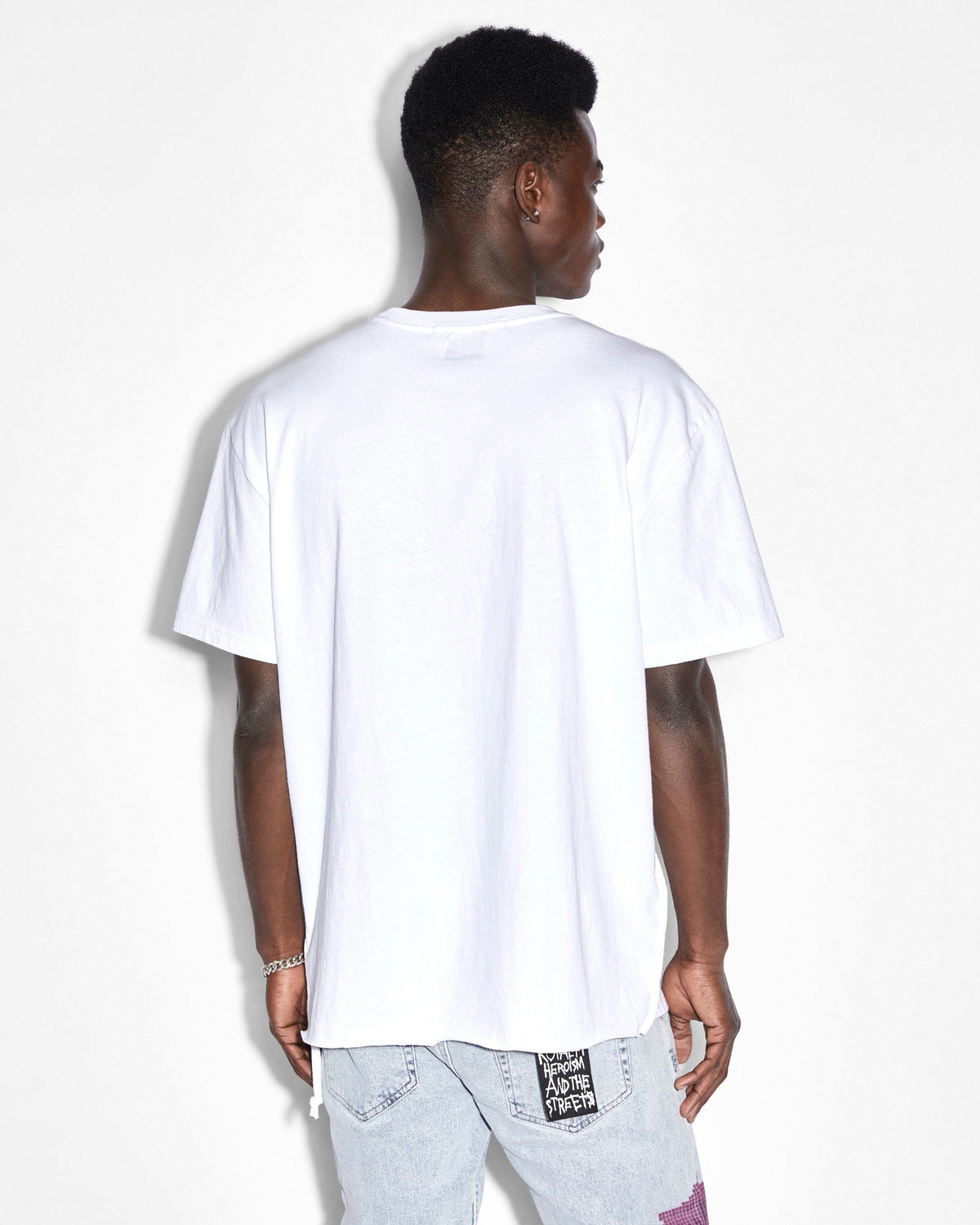 Mens Pixel Biggie Ss Tee Tru White Oversized Tees - White
