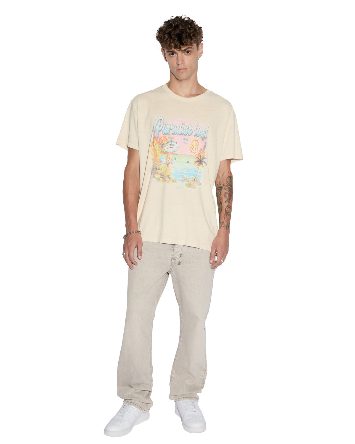 PARADISE BIGGIE SS TEE DUSTY DESERT