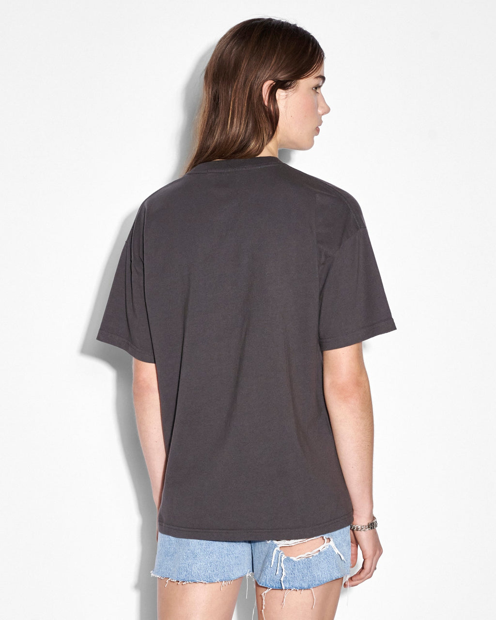 Womens Sprayed Oh G Ss Tee Charcoal Oversized Tees - Grey