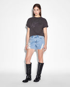 Womens Sprayed Oh G Ss Tee Charcoal Oversized Tees - Grey