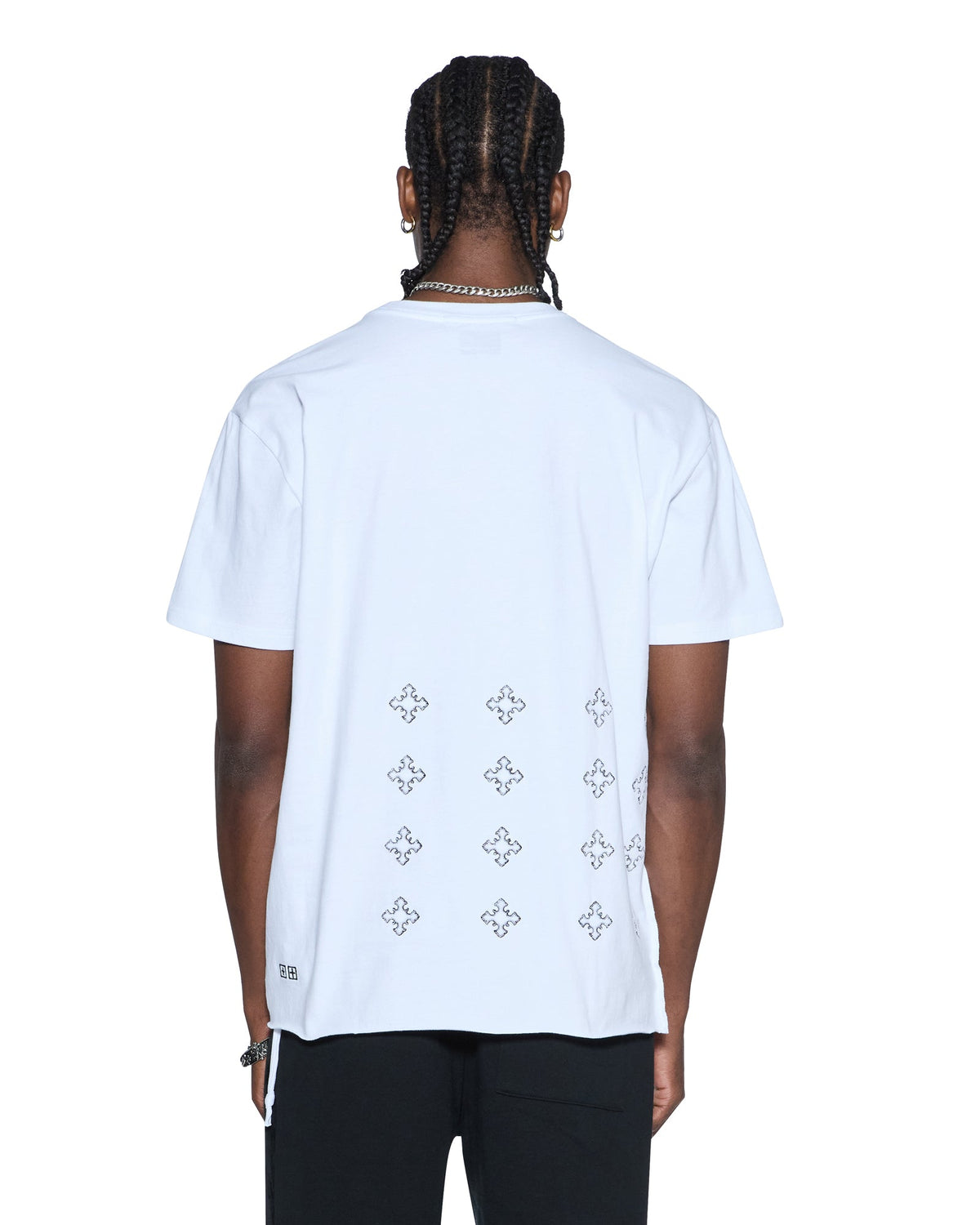 MENS 4X4 PAISE BIGGIE SS TEE WHITE BLACK TEES