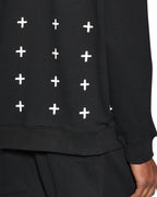MENS 4 X 4 BIGGIE CREW JET BLACK FLEECE
