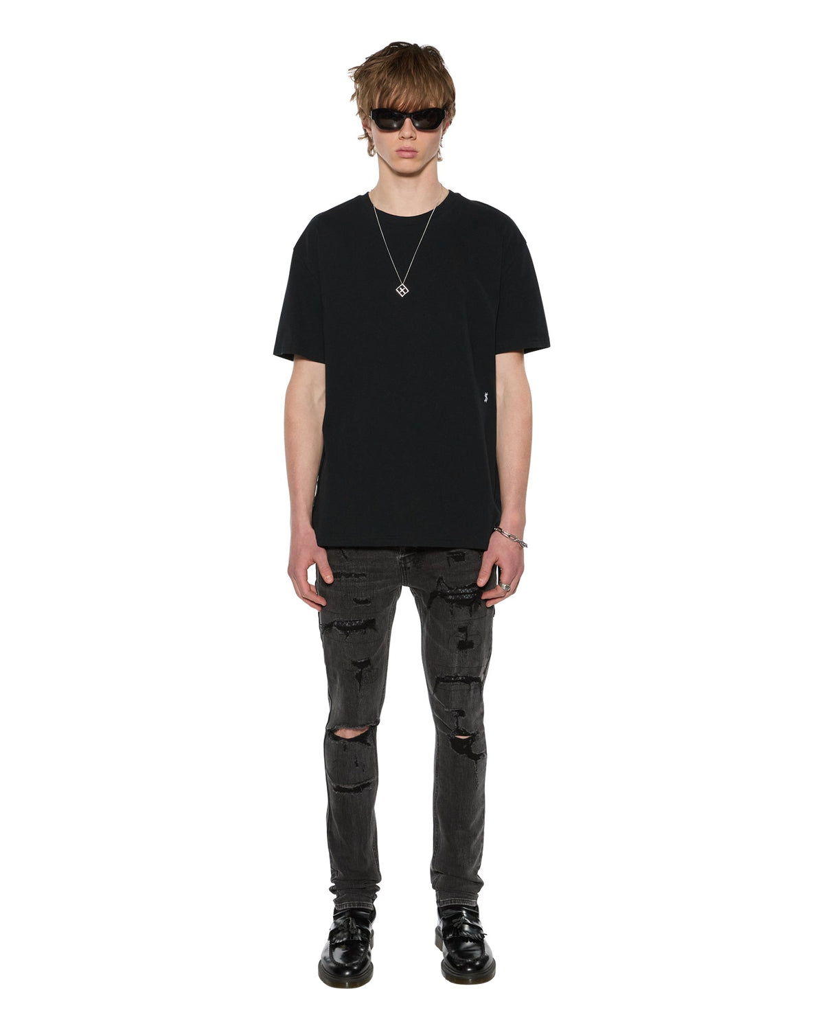 MENS 4 X 4 BIGGIE SS TEE JET BLACK TEES
