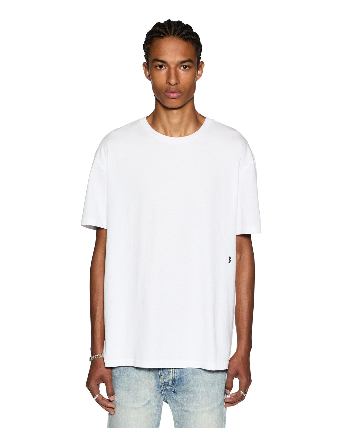 MENS 4 X 4 BIGGIE SS TEE OPTIC WHITE TEES