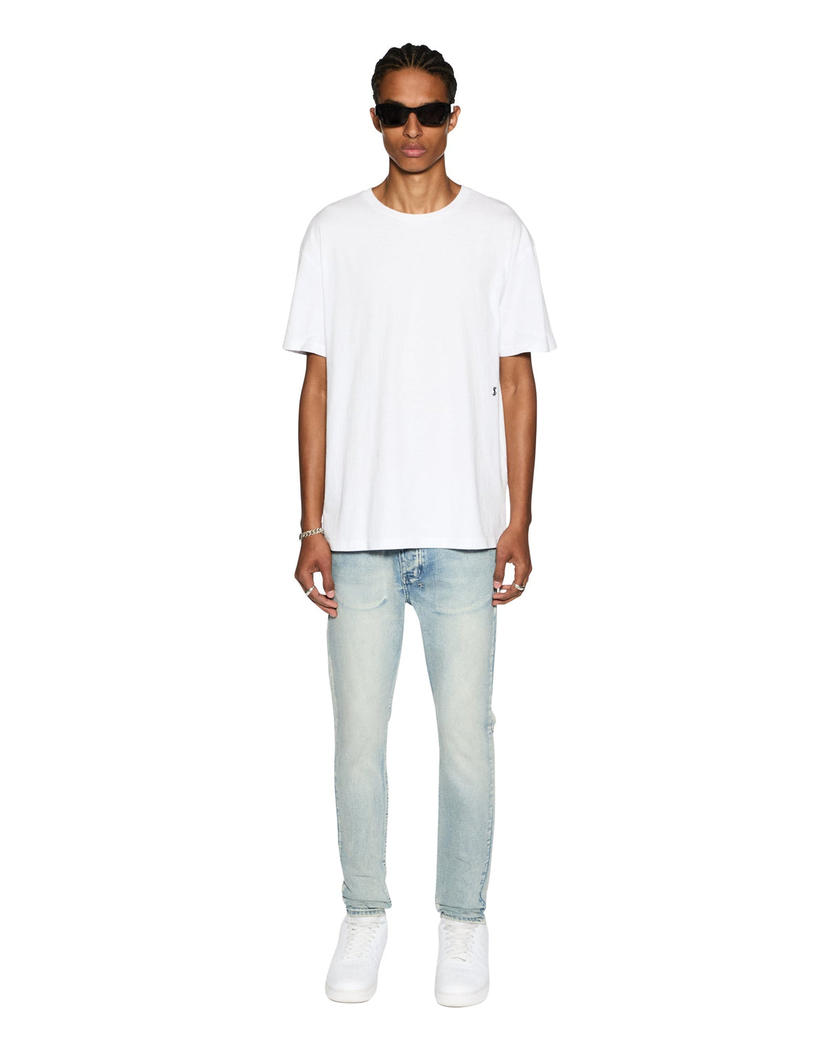 MENS 4 X 4 BIGGIE SS TEE OPTIC WHITE TEES