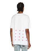 MENS 4X4 BIGGIE SS TEE WHITE/RED TEES
