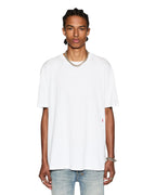 MENS 4X4 BIGGIE SS TEE WHITE/RED TEES