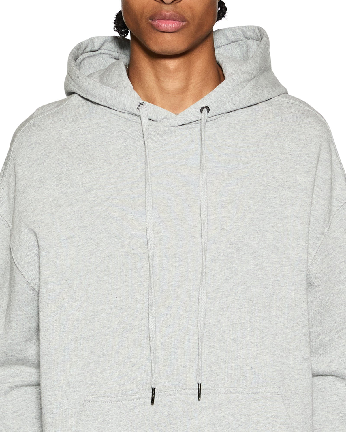 MENS 4 X 4 BIGGIE HOODIE GREY MARLE FLEECE