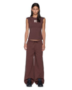 WOMENS 99 SS SLIM OPEN BACK TEE MOCHA TEES