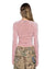 WOMENS  BABY GIRL MESH LS TOP CAMEO PINK SLIM FASHION TOPS