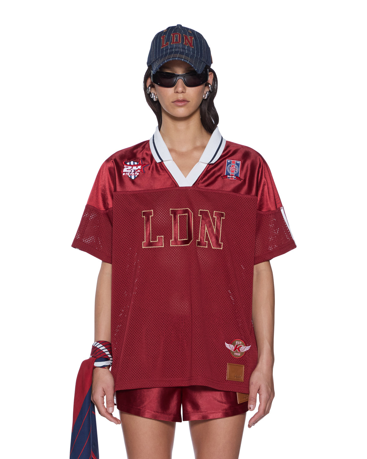 LDN BOYFRIEND SS JERSEY GARNET