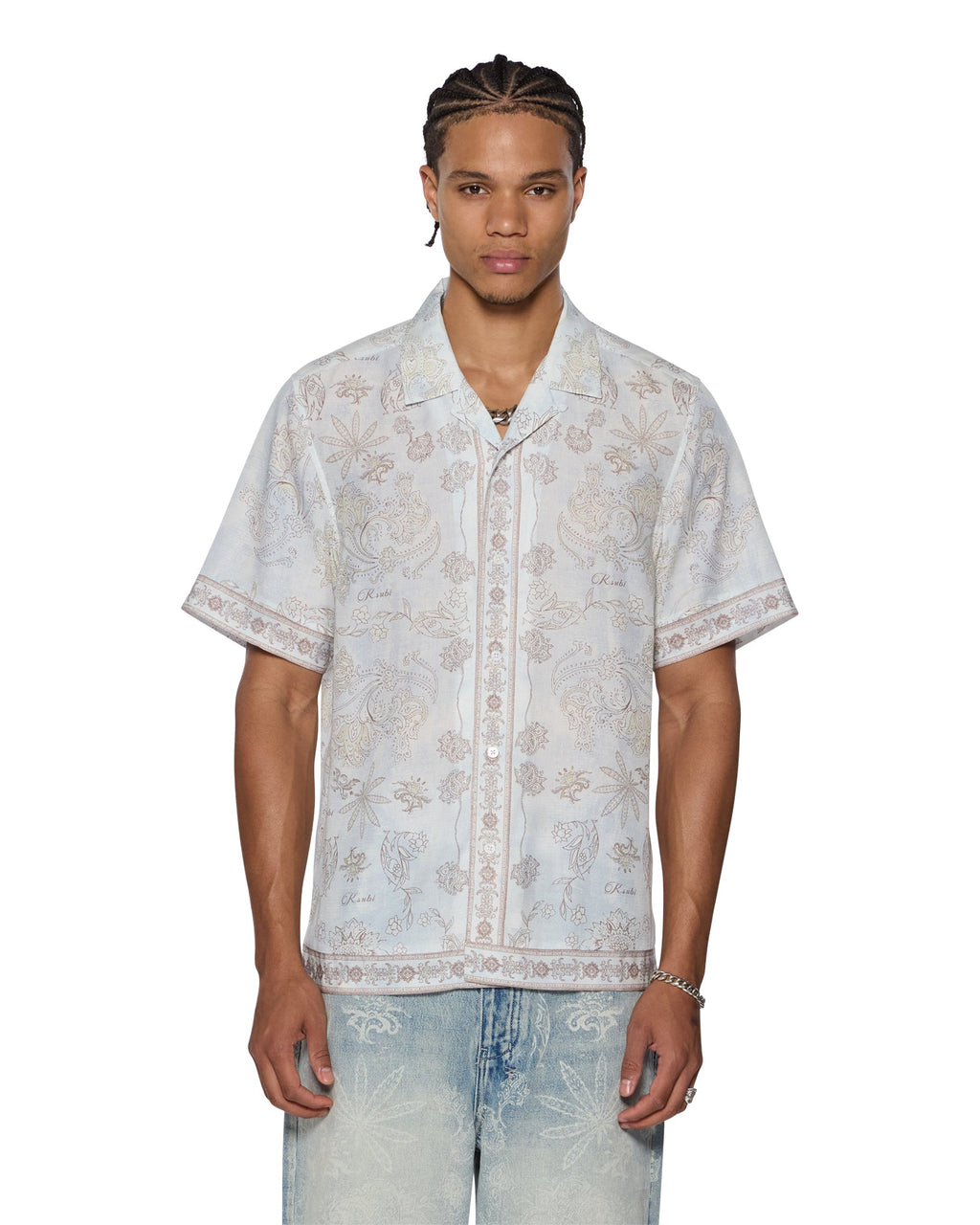 Mens Eternity Ekcess Resort Ss Shirt Oversized Shirts - Blue