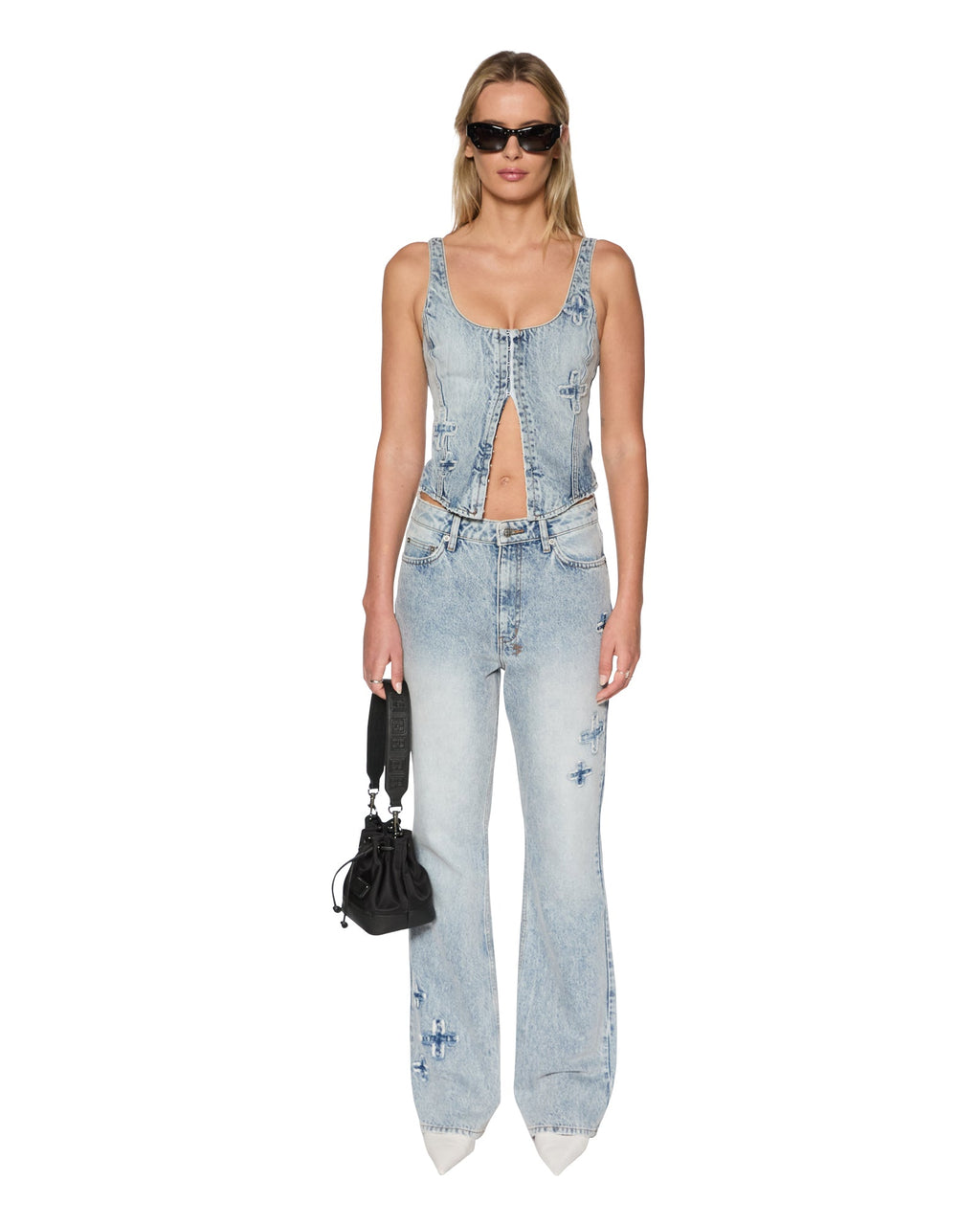 Womens Soho Slouch Klassic Kraftwerk Flare Denim Jeans - Denim