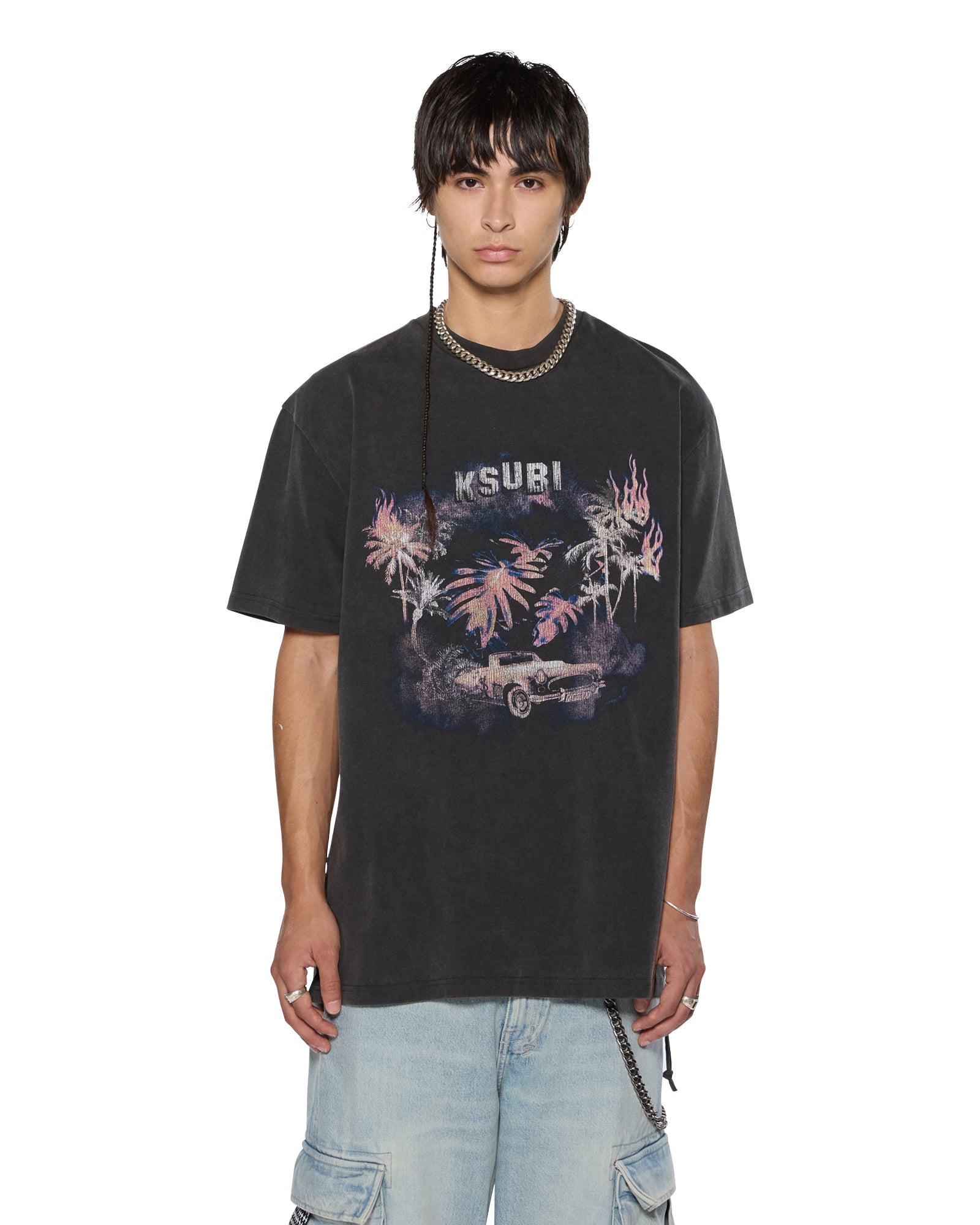 ISLAND BIGGIE SS TEE FADED BLACK