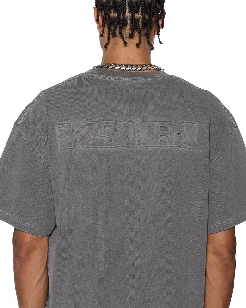 Mens Intruder Ekcess Ss Tee Charcoal Oversized Tees - Grey