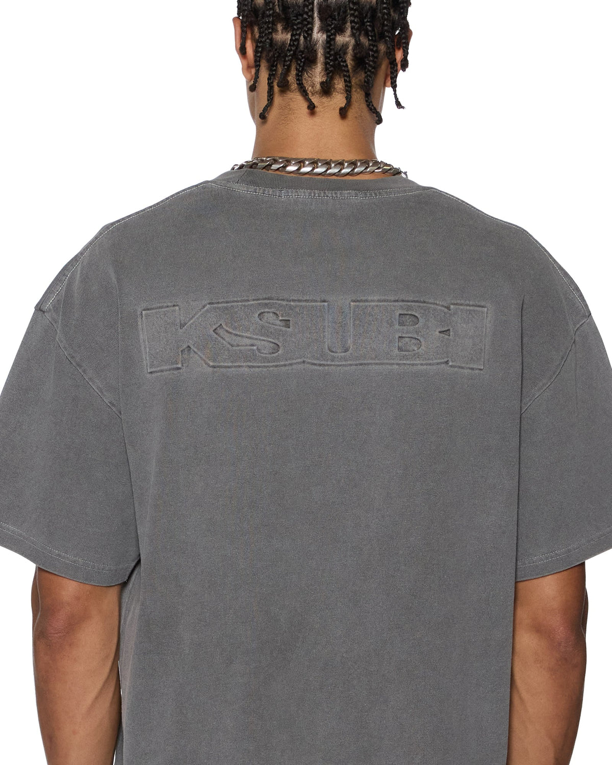 Mens Intruder Ekcess Ss Tee Charcoal Oversized Tees - Grey