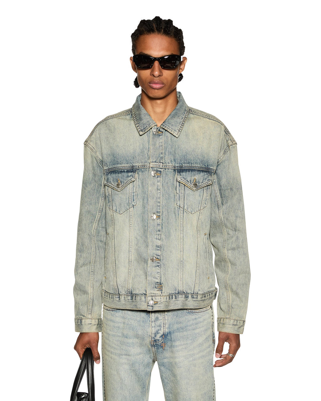 Mens Oh G Jacket Stagelight Oversized Jackets - Denim