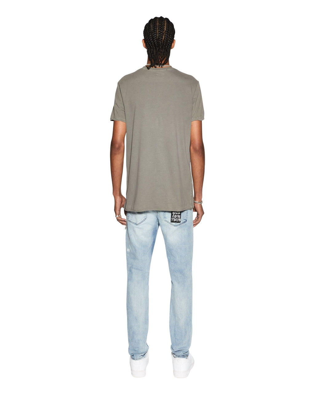 MENS SEEING LINES SS TEE VINTAGE GREY TEES