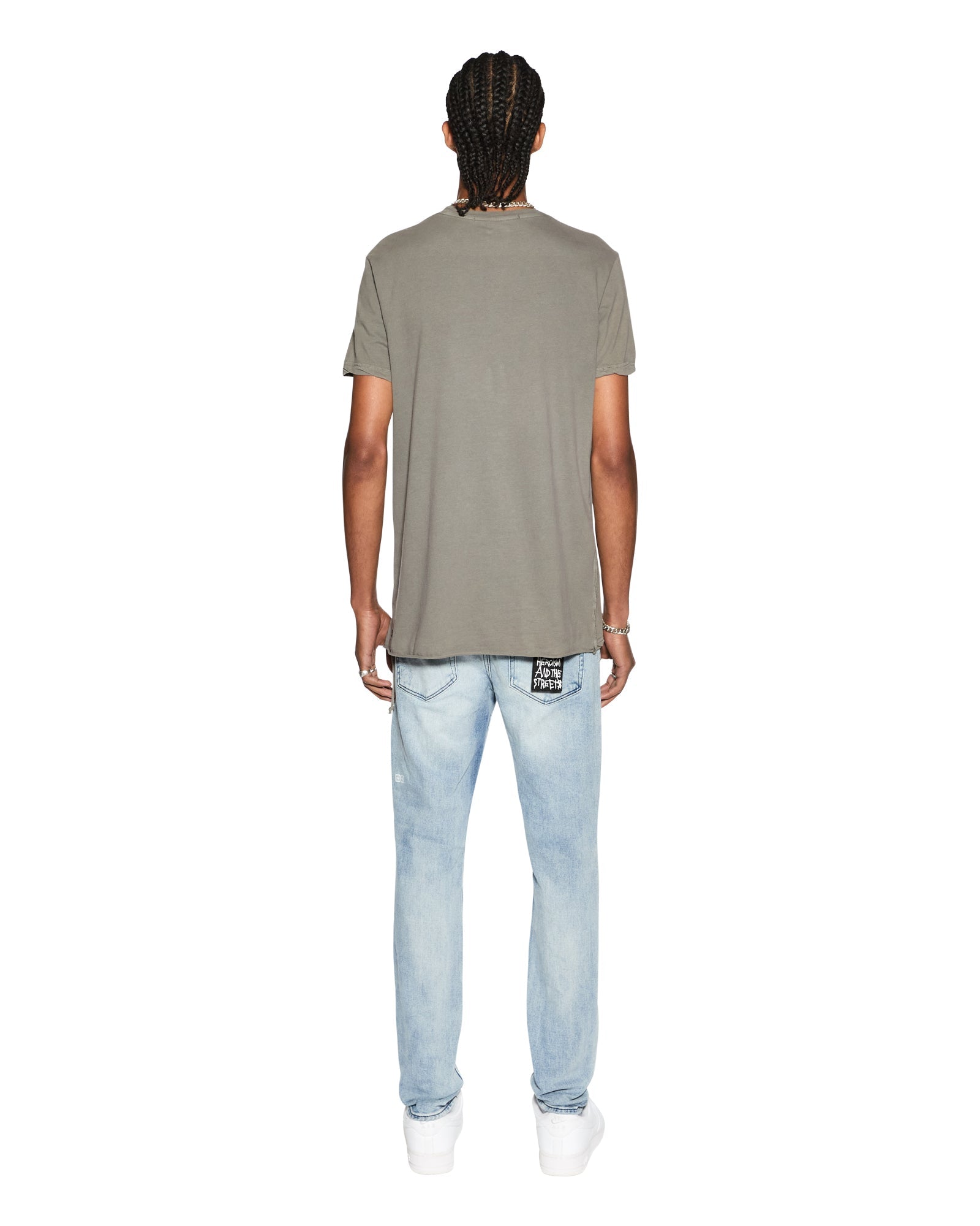 MENS SEEING LINES SS TEE VINTAGE GREY TEES